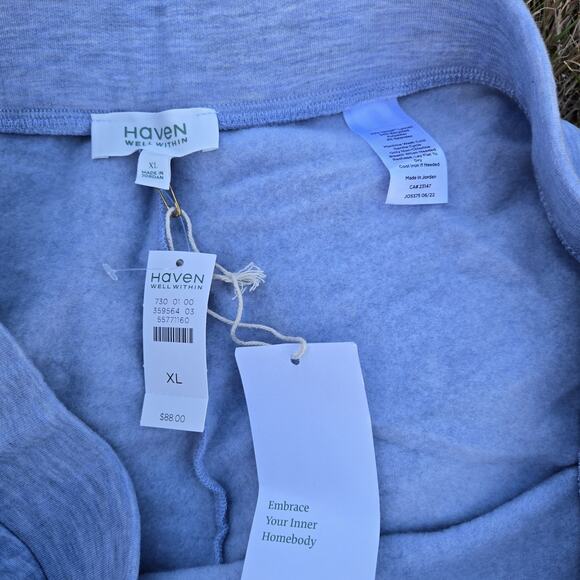 Haven Well Within Womens Xl Fleece Light Blue Lounge Soft Sweatpants - Picture 7 of 7